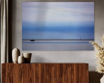 Vissersboot in contrast met de natuur van Tibor Nagy
