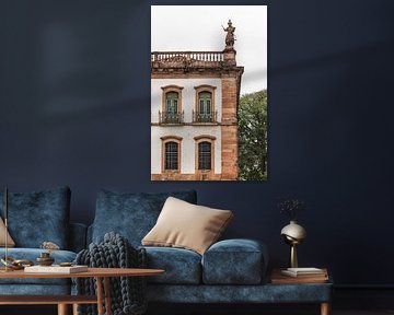 Ein koloniales Gebäude in Ouro Preto von BNW Nude Art