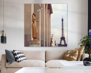 Blick auf den Eiffelturm, Paris von Laura Vink