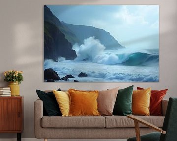 Roaring waves and dramatic coastlines: The power of the sea by Wandbilder-Shop