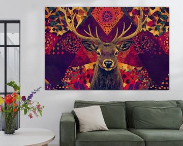 Kleurrijk hert in abstracte stijl van Imperial Art House