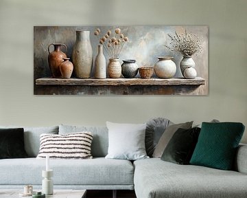 Herfst Stilleven Potten van Kunst Kriebels