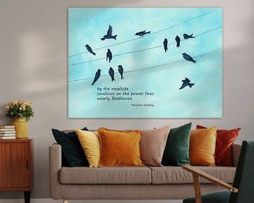 Nearly Beethoven Vogel Haiku Englisch