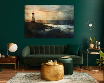Vuurtoren aan ruige kust van Imperial Art House