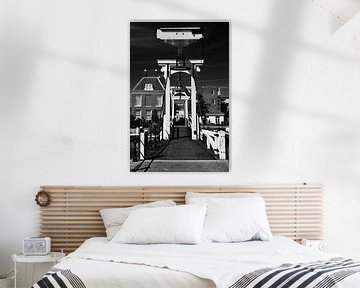 Drieharingenbrug in Black and White - Timeless Beauty of Amsterdam
