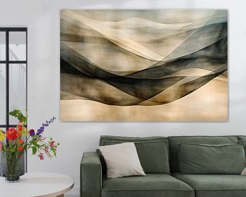 Earthy abstract wavy shapes