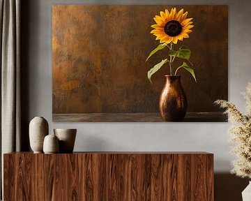 Sonnenblume in Kupfervase von Imperial Art House
