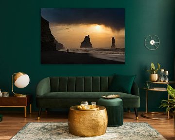 Black beach near Vik in Iceland