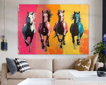 Paarden Pop Art van Niklas Maximilian