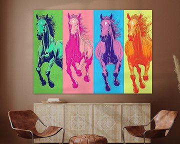 Paarden Pop Art van Niklas Maximilian