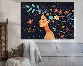 Voorbeeld van het werk in een kamer