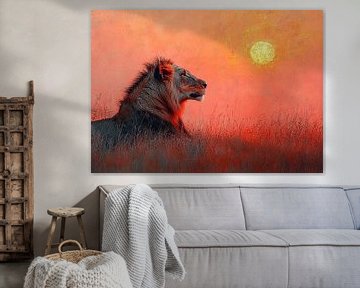 Lion "Ruler of the steppe: the look of a lion"