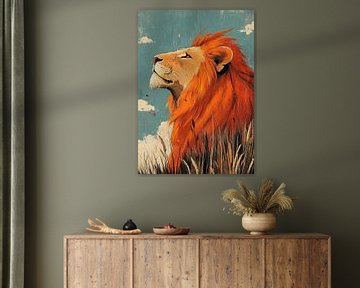 Lion "Wild elegance: The lion in natural dance"