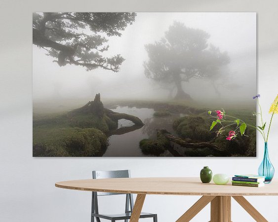 Voorbeeld van het werk in een kamer