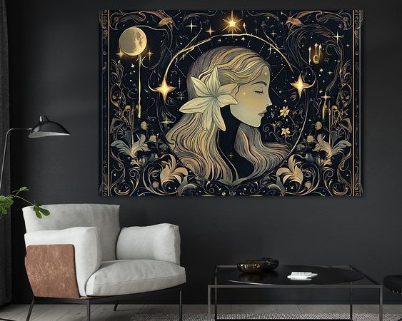 Voorbeeld van het werk in een kamer