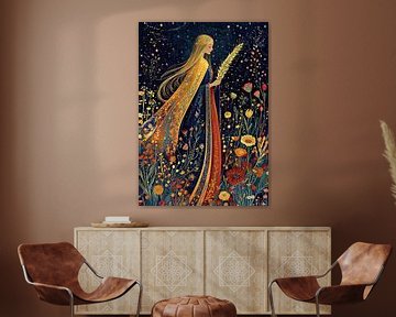 The constellation of Virgo "The starry sky of Virgo: A cosmic symphony"