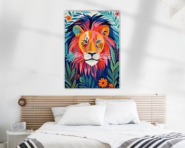 Ruler of the wilderness: A lion in the storm
