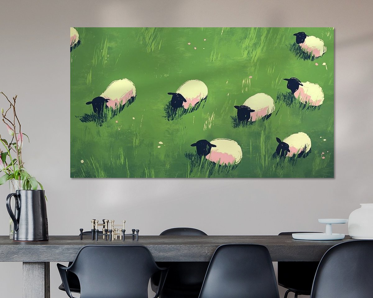 Voorbeeld van het werk in een kamer