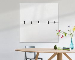 Voorbeeld van het werk in een kamer