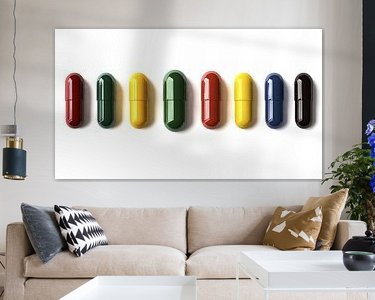 Voorbeeld van het werk in een kamer