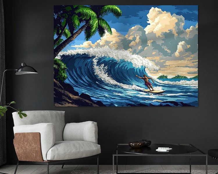 Voorbeeld van het werk in een kamer