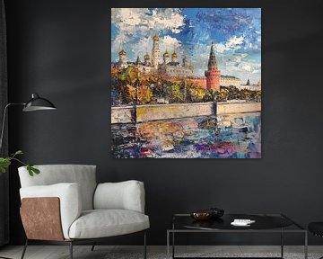 Grand Kremlin paleis moskou rusland abstract van TheXclusive Art