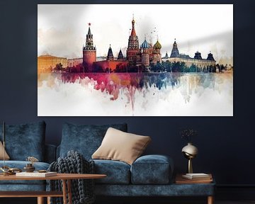 Kremlin paleis moskou rusland artistiek panorama van TheXclusive Art