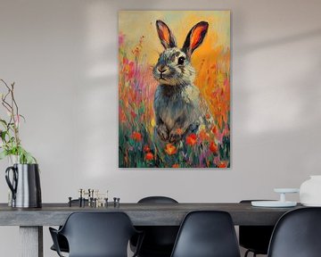 Rabbits in harmony with nature