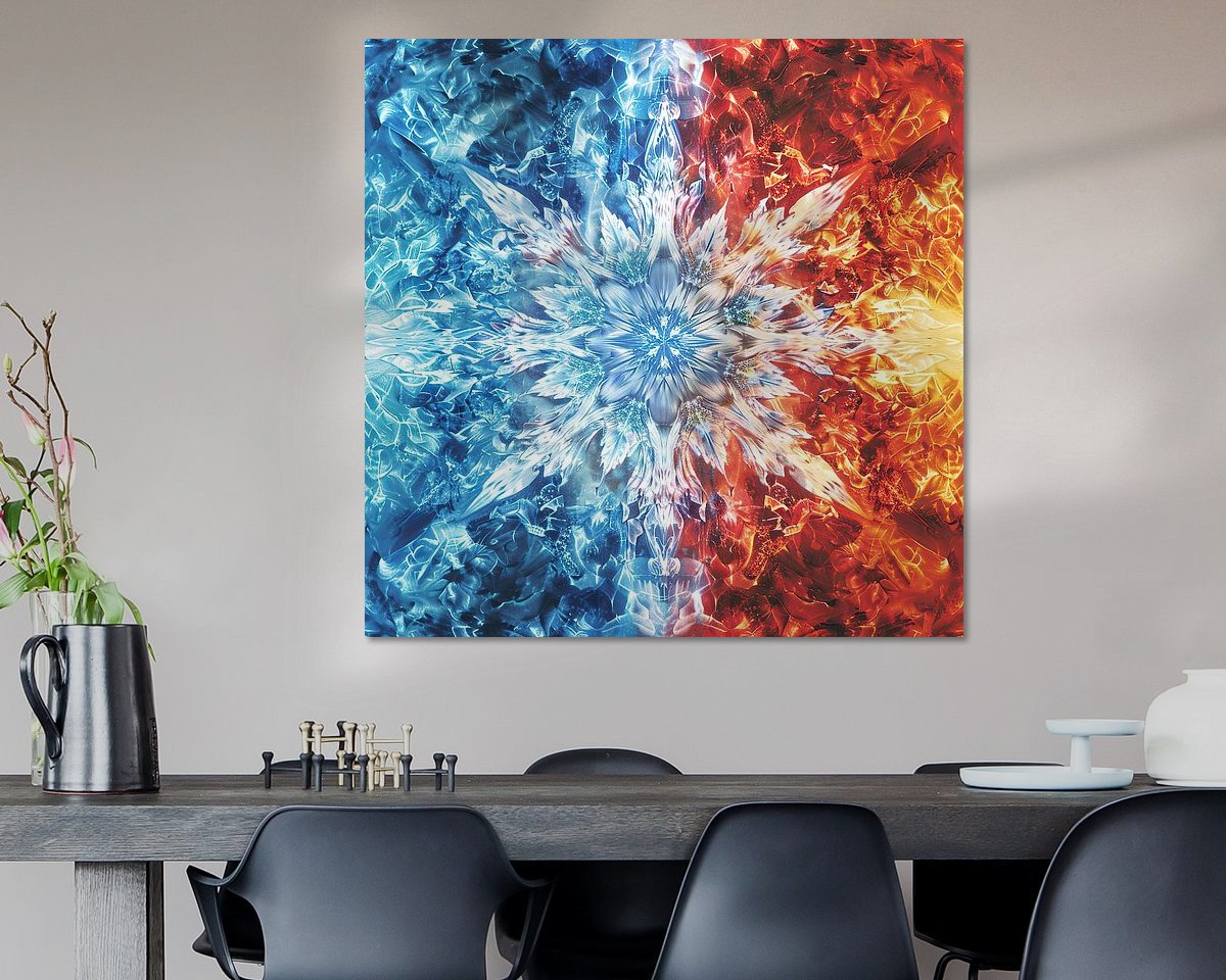 Voorbeeld van het werk in een kamer