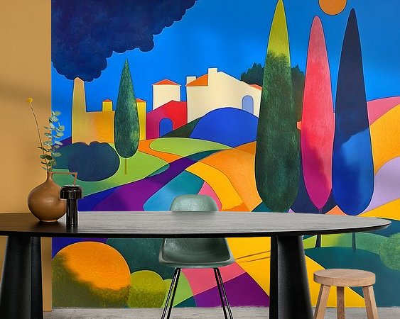 Voorbeeld van het werk in een kamer