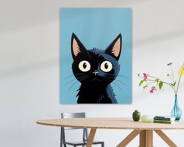 Salem the black cat by Hilde Remerie Photography and digital art