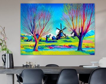 Dutch windmills 2 (modern art)