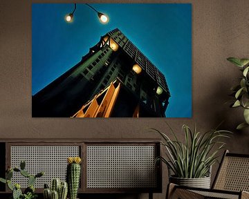 Urban Nightscape Beleuchteter Velasca-Turm