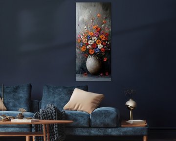 Modern Bloemen Schilderij van Kunst Kriebels