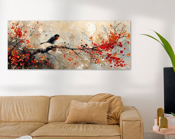 Voorbeeld van het werk in een kamer