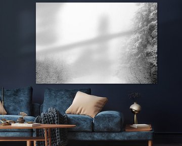 'WINTER' ,trees in the fog. Black-and-white photography. by Femke den Hollander