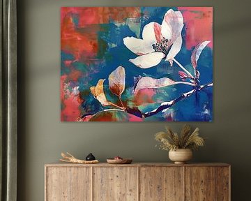 Moderne Bloem van Abstract Schilderij