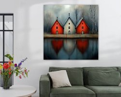 Voorbeeld van het werk in een kamer