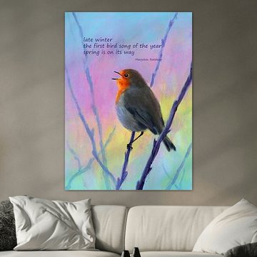 Erster Vogelgesang des Jahres Haiku Englisch