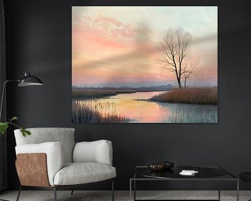 Polderlandschaft von Abstraktes Gemälde