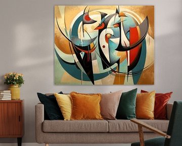 Schilderij Abstract Dieren van ARTEO Schilderijen