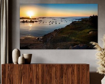Zonsondergang in Bretagne van Tanja Voigt
