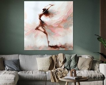 Dancing woman Pink van FoXo Art