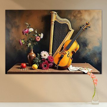 Stillleben mit Harfe und Violine
