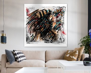 Abstract Charcoal Picture van Nathalie Antalvari
