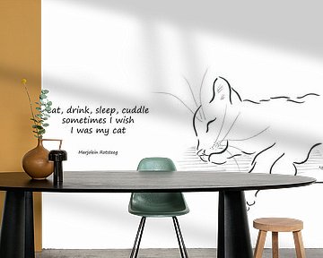 Ik wou dat ik mijn kat was haiku Engels