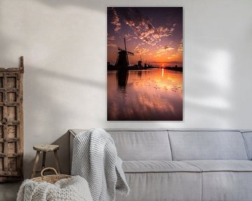 Sunset in Kinderdijk
