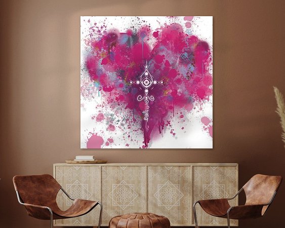 Voorbeeld van het werk in een kamer