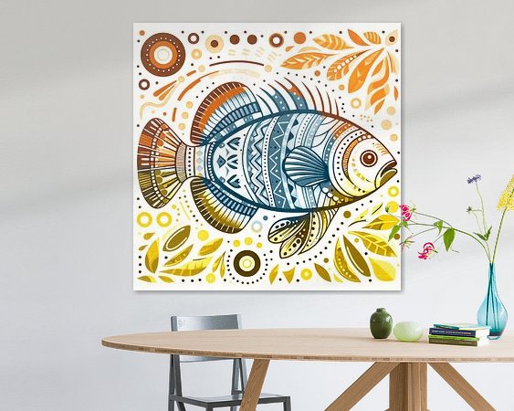 Voorbeeld van het werk in een kamer