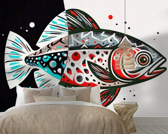 Voorbeeld van het werk in een kamer